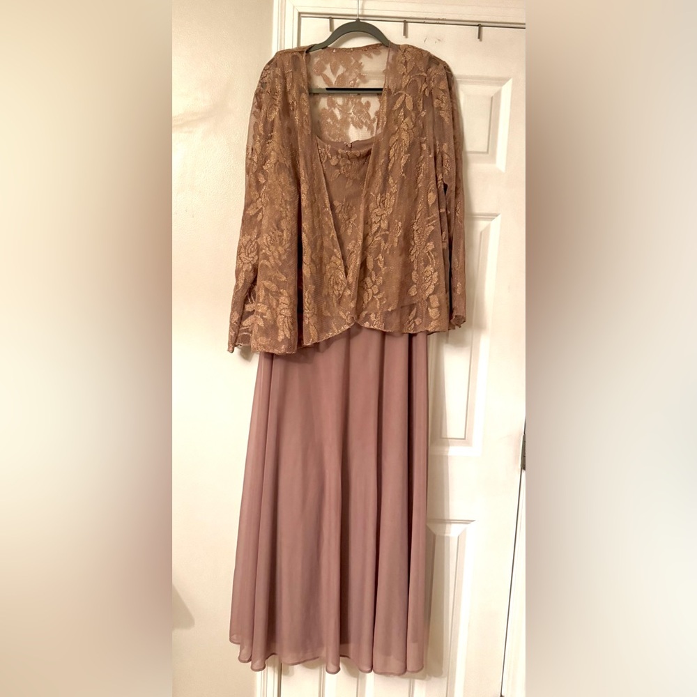 PATRA - Mauve Lace and Chiffon Evening Gown Size 20W